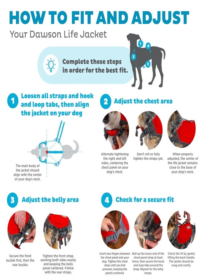 Outward Hound Dawson Swim Dog Life Jacket, High-Performance Neoprene Dog Life Vest for Swimming, Boating, and Water Safety, Medium, Red - Image 3